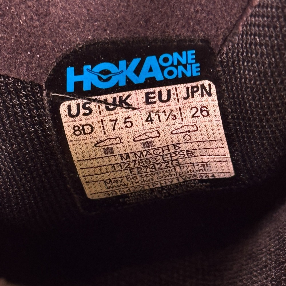 Hoka Mach 5 Sneakers Mens US 8D Evening Primrose Blue Running Shoes - Picture 6 of 6